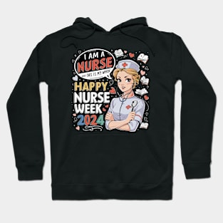 Celebrating Nurses: Happy Nurse Week 2024 Tribute Hoodie